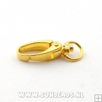 Musketonhaak 35x10mm goud