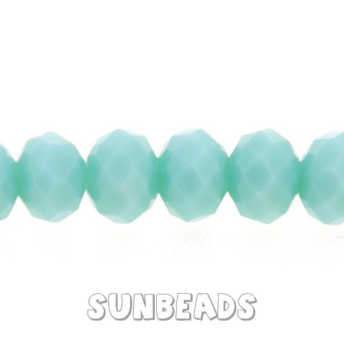 Facet kraal donut 6x4mm (licht zeegroen) - Klik op de afbeelding om het venster te sluiten