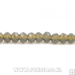 Facetkraal donut 3x2mm (rook)