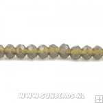 Facetkraal donut 3x2mm (rook)