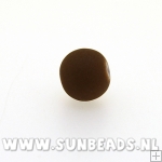 Glaskraal rond 10mm (bruin)