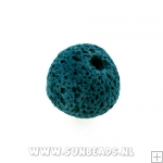 Lava kraal rond 12mm (petrol)