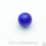 Catseye kraal rond 12mm (donkerblauw)
