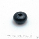 Houten kraal donut (zwart)