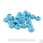 Houten kraal rond 4mm (blauw)