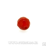 Halfedelsteen rond 6mm facet (rood)