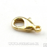 Karabijnslot 18mm goud