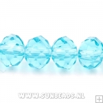 Facet kraal donut 6x4mm (blauw)