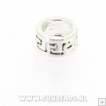 Metalen spacer rond bewerkt (zilver)