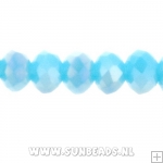 Facetkraal donut 3x2mm (turquoise AB)