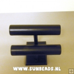 Armband standaard, liggend, velours, zwart, 2 rollen Armband standaard, liggend, velours, zwart, 2 rollen