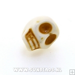 Turquoise kraal skull 10mm (beige)