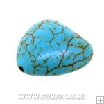 Turquoise kraal hartje 20mm (turquoise)