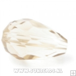 Facetkraal druppel 16x10mm (rook)