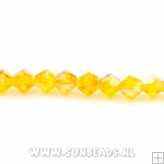 Facet kraal rond 4mm (oranje AB)