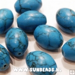 Half edelsteen ovaal turquoise