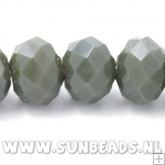 Facet kraal donut 8x6mm (legergroen)