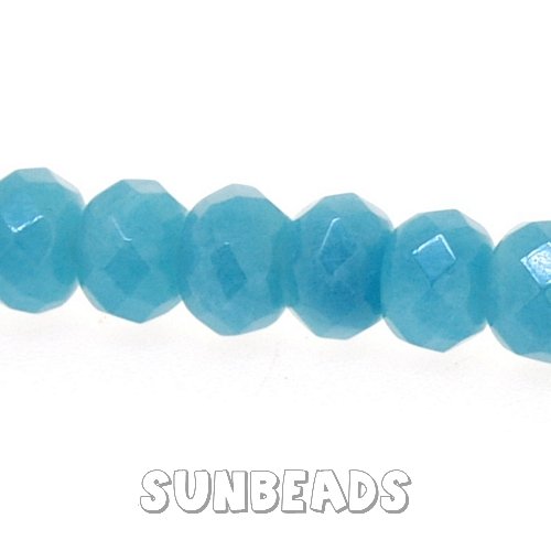 Blue sponge quartz kraal donut facet 6x4mm - Klik op de afbeelding om het venster te sluiten