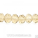 Facet kraal donut 8x6mm (champagne)
