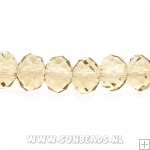 Facet kraal donut 8x6mm (champagne)