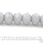 Facet kraal donut 6x4mm (grijs)