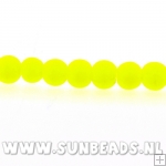 Glaskraal rond 6mm (neongeel)