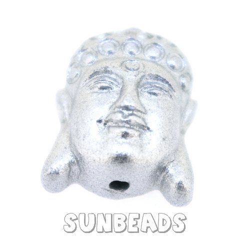 Resin kraal buddha 24mm (zilver) - Klik op de afbeelding om het venster te sluiten