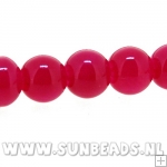 Glaskraal rond 8mm (cerise)