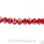 Facetkraal donut 3x2mm (rood AB)