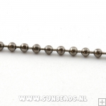 Ball chain ketting 4mm black plated