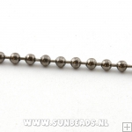 Ball chain ketting 3mm black plated