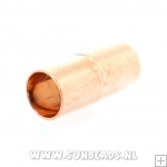 Magneetslot 15x6mm tbv rond leer 5mm (rosegoud)