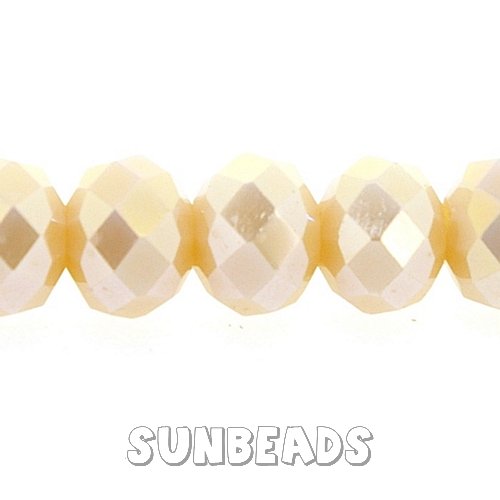 Facet kraal donut 6x4mm (offwhite AB) - Klik op de afbeelding om het venster te sluiten