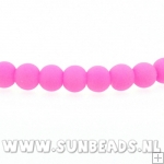 Glaskraal rond 6mm (roze)