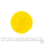 Halfedelsteen rond 10mm facet (geel)