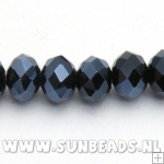 Facet kraal donut 12x8mm (donkerblauw)